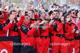 Ferrari celebrate at the podium. 03.07.2022. Formula 1 World Championship, Rd 10, British Grand Prix, Silverstone, England, Race Day.
