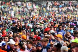 Circuit atmosphere - fans at the podium. 03.07.2022. Formula 1 World Championship, Rd 10, British Grand Prix, Silverstone, England, Race Day.