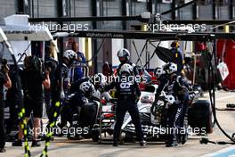 Pierre Gasly (FRA) AlphaTauri AT03 makes a pit stop and retires from the race. 03.07.2022. Formula 1 World Championship, Rd 10, British Grand Prix, Silverstone, England, Race Day.