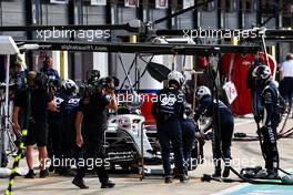 Pierre Gasly (FRA) AlphaTauri AT03 makes a pit stop and retires from the race. 03.07.2022. Formula 1 World Championship, Rd 10, British Grand Prix, Silverstone, England, Race Day.