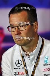 Mike Elliott (GBR) Mercedes AMG F1 Technical Director in the FIA Press Conference. 02.07.2022. Formula 1 World Championship, Rd 10, British Grand Prix, Silverstone, England, Qualifying Day.