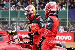 Carlos Sainz Jr (ESP) Ferrari F1-75 and Charles Leclerc (MON) Ferrari F1-75. 02.07.2022. Formula 1 World Championship, Rd 10, British Grand Prix, Silverstone, England, Qualifying Day.