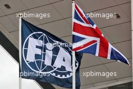 Circuit atmosphere - flags. 02.07.2022. Formula 1 World Championship, Rd 10, British Grand Prix, Silverstone, England, Qualifying Day.