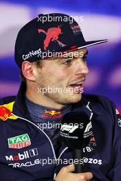 Max Verstappen (NLD) Red Bull Racing in the post qualifying FIA Press Conference. 02.07.2022. Formula 1 World Championship, Rd 10, British Grand Prix, Silverstone, England, Qualifying Day.