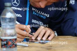 Alexander Albon (THA) Williams Racing - autograph signing. 02.07.2022. Formula 1 World Championship, Rd 10, British Grand Prix, Silverstone, England, Qualifying Day.