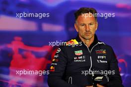Christian Horner (GBR) Red Bull Racing Team Principal in the FIA Press Conference. 02.07.2022. Formula 1 World Championship, Rd 10, British Grand Prix, Silverstone, England, Qualifying Day.