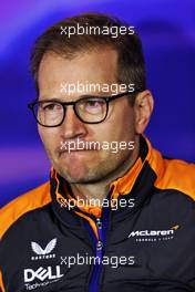 Andreas Seidl, McLaren Managing Director in the FIA Press Conference. 02.07.2022. Formula 1 World Championship, Rd 10, British Grand Prix, Silverstone, England, Qualifying Day.