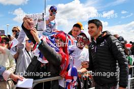 Esteban Ocon (FRA) Alpine F1 Team with fans. 03.07.2022. Formula 1 World Championship, Rd 10, British Grand Prix, Silverstone, England, Race Day.