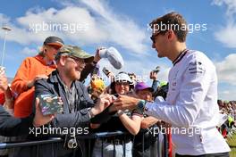 George Russell (GBR) Mercedes AMG F1 with fans. 03.07.2022. Formula 1 World Championship, Rd 10, British Grand Prix, Silverstone, England, Race Day.