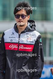 Guanyu Zhou (CHN) Alfa Romeo F1 Team walks the circuit. 30.06.2022. Formula 1 World Championship, Rd 10, British Grand Prix, Silverstone, England, Preparation Day.