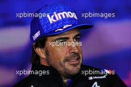 Fernando Alonso (ESP) Alpine F1 Team in the FIA Press Conference. 30.06.2022. Formula 1 World Championship, Rd 10, British Grand Prix, Silverstone, England, Preparation Day.