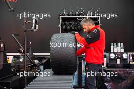 Ferrari / Pirelli tyre technician. 30.06.2022. Formula 1 World Championship, Rd 10, British Grand Prix, Silverstone, England, Preparation Day.