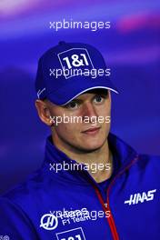 Mick Schumacher (GER) Haas F1 Team in the FIA Press Conference. 30.06.2022. Formula 1 World Championship, Rd 10, British Grand Prix, Silverstone, England, Preparation Day.