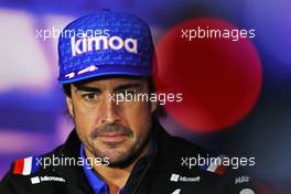 Fernando Alonso (ESP) Alpine F1 Team in the FIA Press Conference. 30.06.2022. Formula 1 World Championship, Rd 10, British Grand Prix, Silverstone, England, Preparation Day.