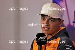 Lando Norris (GBR) McLaren in the FIA Press Conference. 30.06.2022. Formula 1 World Championship, Rd 10, British Grand Prix, Silverstone, England, Preparation Day.