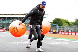 (L to R): Esteban Ocon (FRA) Alpine F1 Team with Damon Hill (GBR) Sky Sports Presenter. 30.06.2022. Formula 1 World Championship, Rd 10, British Grand Prix, Silverstone, England, Preparation Day.