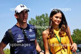 (L to R): Nicholas Latifi (CDN) Williams Racing with his girlfriend Sandra Dziwiszek (POL). 29.07.2022. Formula 1 World Championship, Rd 13, Hungarian Grand Prix, Budapest, Hungary, Practice Day.