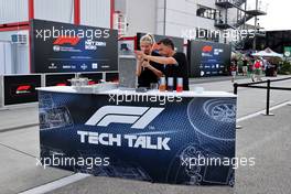 Paddock atmosphere - Rosanna Tennant (GBR) F1 Presenter - F1 Tech Talk. 29.07.2022. Formula 1 World Championship, Rd 13, Hungarian Grand Prix, Budapest, Hungary, Practice Day.