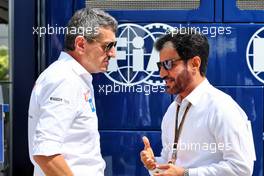 (L to R): Guenther Steiner (ITA) Haas F1 Team Prinicipal with Mohammed Bin Sulayem (UAE) FIA President. 29.07.2022. Formula 1 World Championship, Rd 13, Hungarian Grand Prix, Budapest, Hungary, Practice Day.
