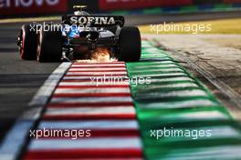 Nicholas Latifi (CDN) Williams Racing FW44 sends sparks flying. 29.07.2022. Formula 1 World Championship, Rd 13, Hungarian Grand Prix, Budapest, Hungary, Practice Day.