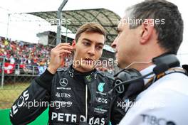 George Russell (GBR) Mercedes AMG F1 on the grid. 31.07.2022. Formula 1 World Championship, Rd 13, Hungarian Grand Prix, Budapest, Hungary, Race Day.