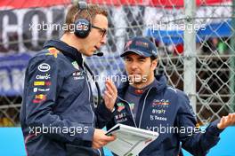 Sergio Perez (MEX) Red Bull Racing on the grid. 31.07.2022. Formula 1 World Championship, Rd 13, Hungarian Grand Prix, Budapest, Hungary, Race Day.