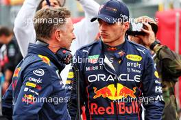 (L to R): Christian Horner (GBR) Red Bull Racing Team Principal with Max Verstappen (NLD) Red Bull Racing on the grid. 31.07.2022. Formula 1 World Championship, Rd 13, Hungarian Grand Prix, Budapest, Hungary, Race Day.