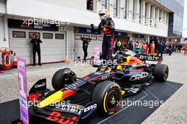 Race winner Max Verstappen (NLD) Red Bull Racing RB18 celebrates in parc ferme. 31.07.2022. Formula 1 World Championship, Rd 13, Hungarian Grand Prix, Budapest, Hungary, Race Day.
