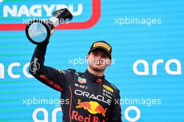 1st place Max Verstappen (NLD) Red Bull Racing RB18. 31.07.2022. Formula 1 World Championship, Rd 13, Hungarian Grand Prix, Budapest, Hungary, Race Day.