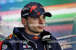 Max Verstappen (NLD) Red Bull Racing in the post race FIA Press Conference. 31.07.2022. Formula 1 World Championship, Rd 13, Hungarian Grand Prix, Budapest, Hungary, Race Day.