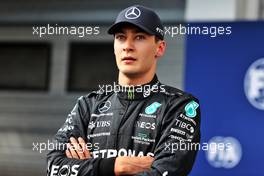 Pole sitter George Russell (GBR) Mercedes AMG F1 in qualifying parc ferme. 30.07.2022. Formula 1 World Championship, Rd 13, Hungarian Grand Prix, Budapest, Hungary, Qualifying Day.