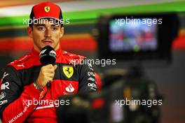 Charles Leclerc (MON) Ferrari in the post qualifying FIA Press Conference. 30.07.2022. Formula 1 World Championship, Rd 13, Hungarian Grand Prix, Budapest, Hungary, Qualifying Day.