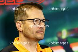 Andreas Seidl, McLaren Managing Director in the FIA Press Conference. 30.07.2022. Formula 1 World Championship, Rd 13, Hungarian Grand Prix, Budapest, Hungary, Qualifying Day.