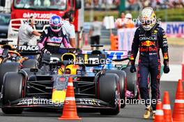 Max Verstappen (NLD) Red Bull Racing RB18 in qualifying parc ferme. 30.07.2022. Formula 1 World Championship, Rd 13, Hungarian Grand Prix, Budapest, Hungary, Qualifying Day.