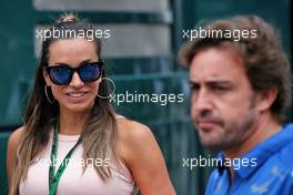 Andrea Schlager (AUT) Journalist with herr boyfriend Fernando Alonso (ESP) Alpine F1 Team. 30.07.2022. Formula 1 World Championship, Rd 13, Hungarian Grand Prix, Budapest, Hungary, Qualifying Day.
