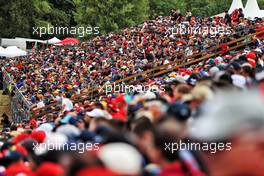 Circuit atmosphere - fans in the grandstand. 30.07.2022. Formula 1 World Championship, Rd 13, Hungarian Grand Prix, Budapest, Hungary, Qualifying Day.