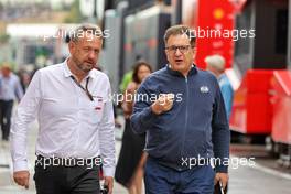 (L to R): Steve Nielsen (GBR) FOM Sporting Director with Nicholas Tombazis (GRE) FIA Head of Single-Seater Technical Matters. 31.07.2022. Formula 1 World Championship, Rd 13, Hungarian Grand Prix, Budapest, Hungary, Race Day.