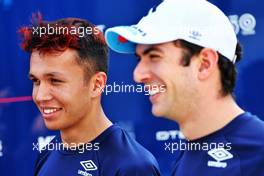 Alexander Albon (THA) Williams Racing and Nicholas Latifi (CDN) Williams Racing. 28.07.2022. Formula 1 World Championship, Rd 13, Hungarian Grand Prix, Budapest, Hungary, Preparation Day.