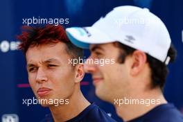 Alexander Albon (THA) Williams Racing and Nicholas Latifi (CDN) Williams Racing. 28.07.2022. Formula 1 World Championship, Rd 13, Hungarian Grand Prix, Budapest, Hungary, Preparation Day.