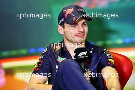 Max Verstappen (NLD) Red Bull Racing in the FIA Press Conference. 28.07.2022. Formula 1 World Championship, Rd 13, Hungarian Grand Prix, Budapest, Hungary, Preparation Day.