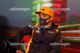 Lando Norris (GBR) McLaren in the FIA Press Conference. 22.04.2022. Formula 1 World Championship, Rd 4, Emilia Romagna Grand Prix, Imola, Italy, Qualifying Day.