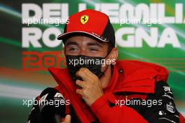 Charles Leclerc (MON) Ferrari in the FIA Press Conference. 22.04.2022. Formula 1 World Championship, Rd 4, Emilia Romagna Grand Prix, Imola, Italy, Qualifying Day.