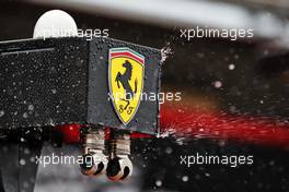 Ferrari pit equipment hit by rain. 22.04.2022. Formula 1 World Championship, Rd 4, Emilia Romagna Grand Prix, Imola, Italy, Qualifying Day.