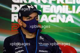 Nicholas Latifi (CDN) Williams Racing in the FIA Press Conference. 22.04.2022. Formula 1 World Championship, Rd 4, Emilia Romagna Grand Prix, Imola, Italy, Qualifying Day.