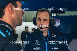 Nicholas Latifi (CDN) Williams Racing with Andrew Murdoch (GBR) Williams Race Engineer.  24.04.2022. Formula 1 World Championship, Rd 4, Emilia Romagna Grand Prix, Imola, Italy, Race Day.