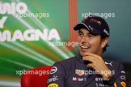 Sergio Perez (MEX) Red Bull Racing, in the post race FIA Press Conference. 24.04.2022. Formula 1 World Championship, Rd 4, Emilia Romagna Grand Prix, Imola, Italy, Race Day.