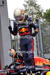 Race winner Max Verstappen (NLD) Red Bull Racing celebrates in parc ferme. 24.04.2022. Formula 1 World Championship, Rd 4, Emilia Romagna Grand Prix, Imola, Italy, Race Day.