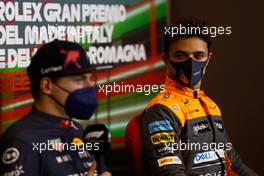 Lando Norris (GBR) McLaren in the post race FIA Press Conference. 24.04.2022. Formula 1 World Championship, Rd 4, Emilia Romagna Grand Prix, Imola, Italy, Race Day.
