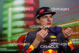 Max Verstappen (NLD) Red Bull Racing, in the post race FIA Press Conference. 24.04.2022. Formula 1 World Championship, Rd 4, Emilia Romagna Grand Prix, Imola, Italy, Race Day.