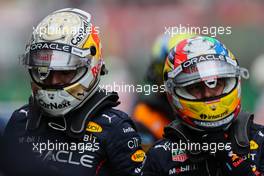 Max Verstappen (NLD), Red Bull Racing and Sergio Perez (MEX), Red Bull Racing  24.04.2022. Formula 1 World Championship, Rd 4, Emilia Romagna Grand Prix, Imola, Italy, Race Day.